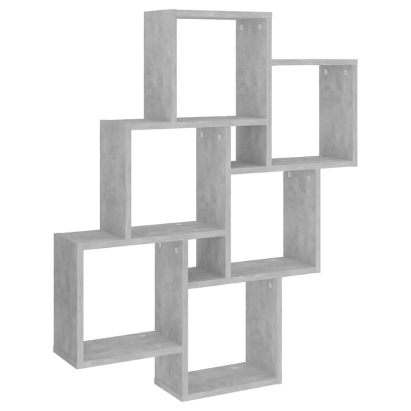 vidaXL Vägghylla kubformad betonggrå 78x15x93 cm konstruerat trä grå