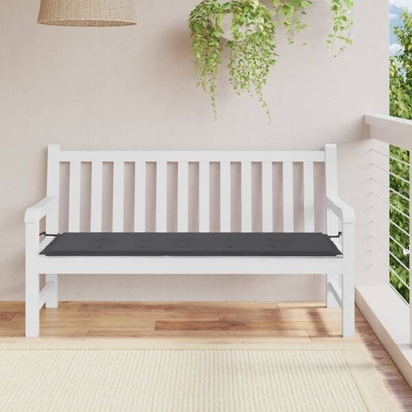 vidaXL Bänkdyna för trädgården 150x50x3 cm antracit Antracit