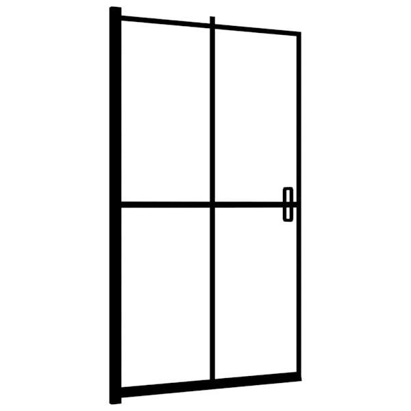 vidaXL Duschvägg fällbar ESG 80x140 cm svart