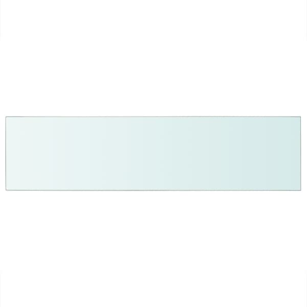 vidaXL Hyllplan glas genomskinlig 100x25 cm Transparent