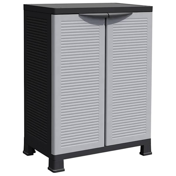 vidaXL Plastskåp 68x39x92 cm grå