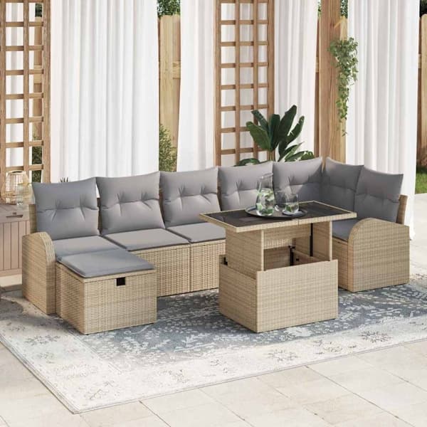 vidaXL 8 st Beige Beige