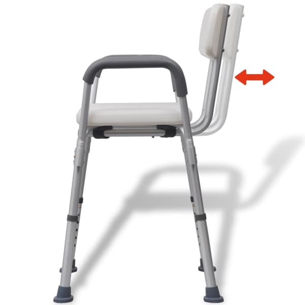 vidaXL Duschstol aluminium vit Vit