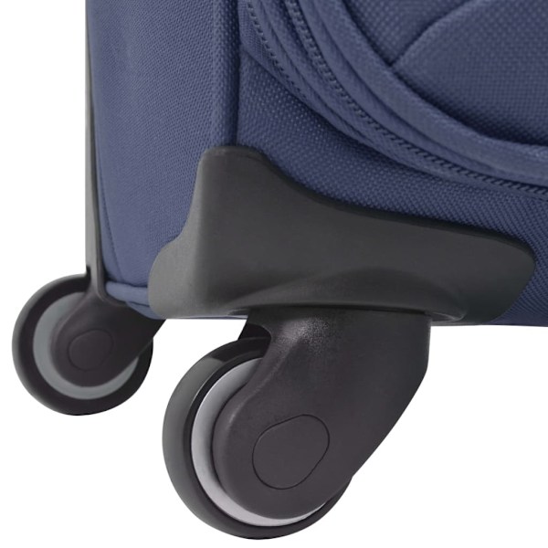 vidaXL Resväskor 3 st marinblå soft case Blå