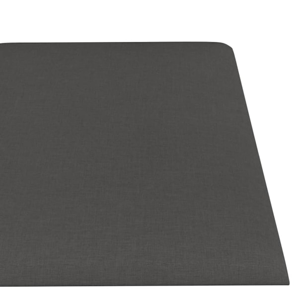 vidaXL Väggpaneler 12 st mörkgrå 60x15 cm tyg 1,08 m² Grå