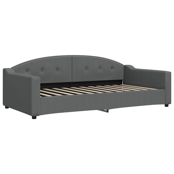 vidaXL Dagbädd utdragbar mörkgrå 100x200 cm tyg Grå
