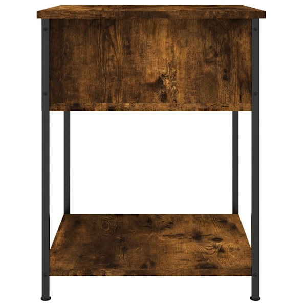vidaXL Sängbord 2 st rökfärgad ek 44x45x58 cm konstruerat trä Brun