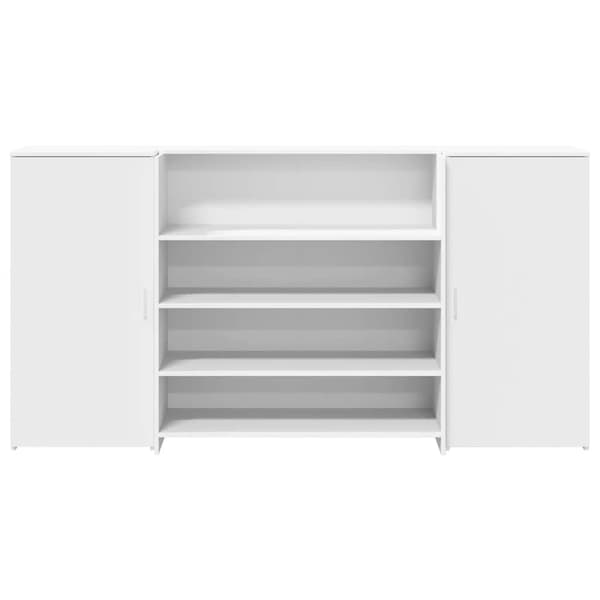 vidaXL Receptionsdisk vit 200x50x103,5 cm konstruerat trä Vit