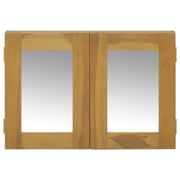 vidaXL Spegelskåp 60x10x40 cm massiv teak Brun