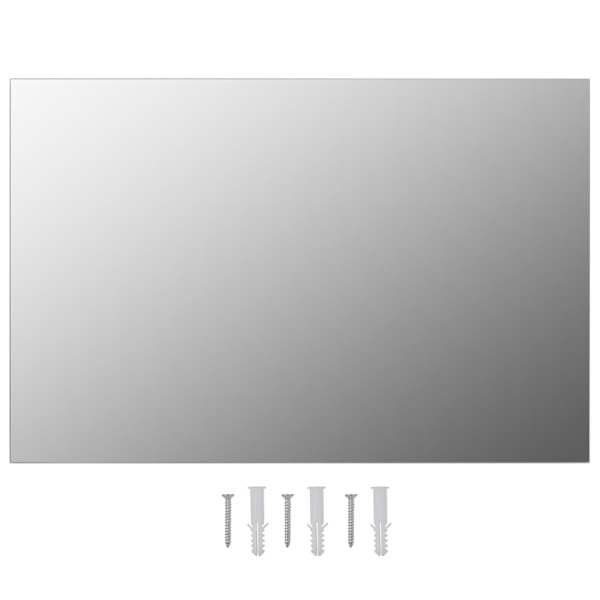 vidaXL Väggspegel rektangulär 60x40 cm glas Silver