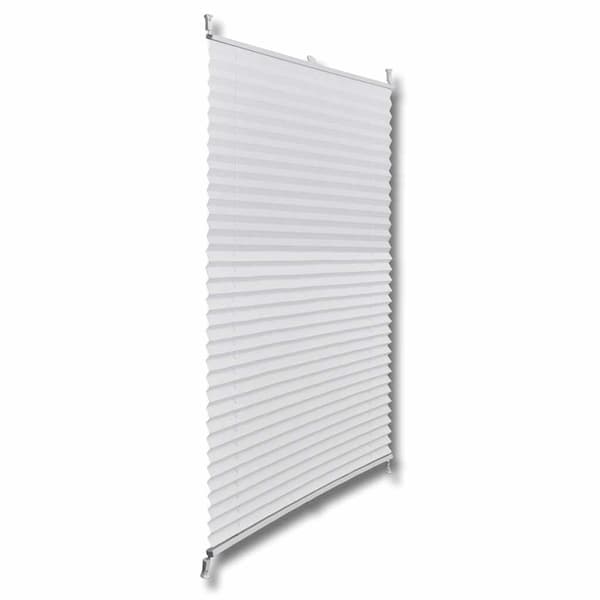 vidaXL Plisségardin 60x125 cm vit Vit