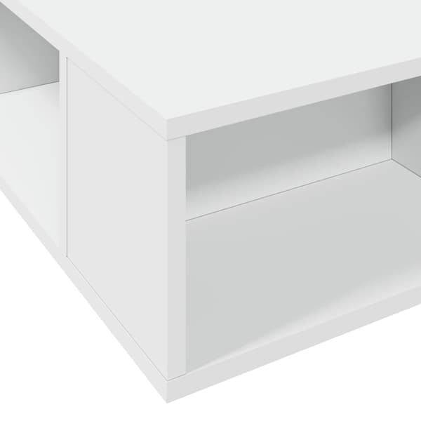 vidaXL Sängram vit 200x200 cm konstruerat trä Vit