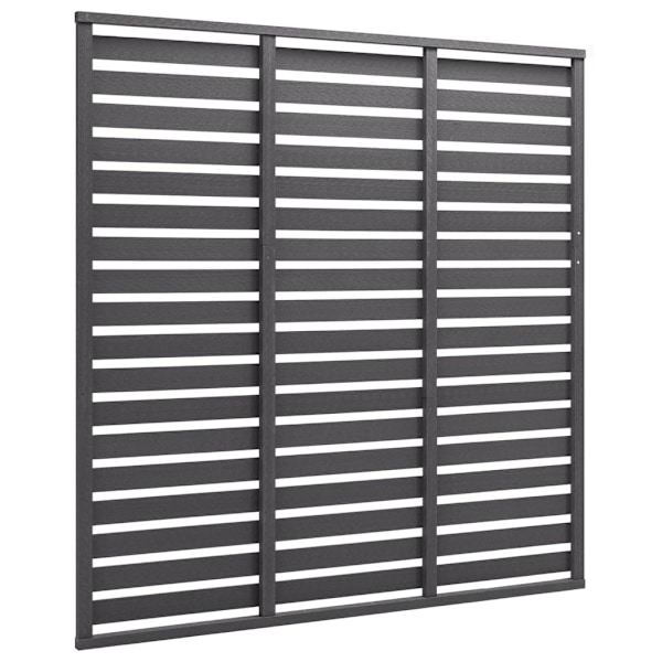vidaXL Staketpanel WPC 180x180 cm grå grå