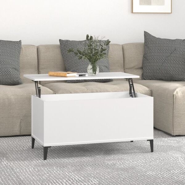 vidaXL Soffbord vit 90x44,5x45 cm konstruerat trä Vit