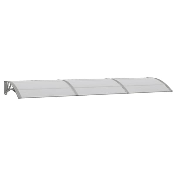 vidaXL Entrétak grå 300x75 cm polykarbonat Grå