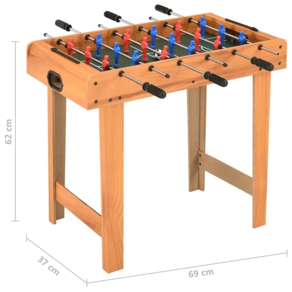 vidaXL Fotbollsbord mini 69x37x62 cm lönn Brun