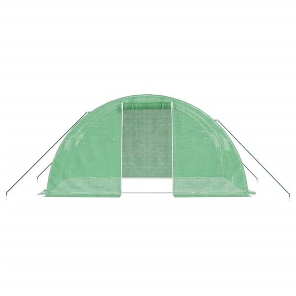 vidaXL Växthus med stålram grön 8 m² 4x2x2 m Grön