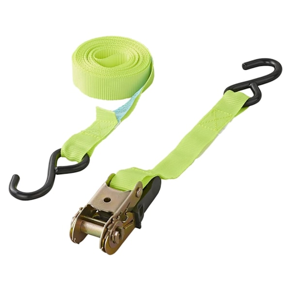 ProPlus Spännrem med Spärrhake + 2 Krokar, 4 st, 5 m 320205 Grön
