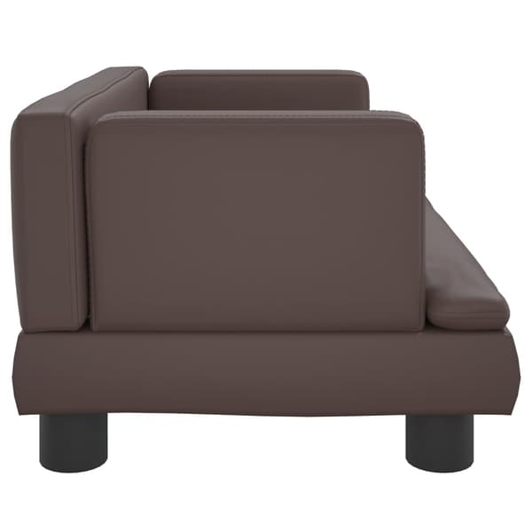 vidaXL Barnsoffa brun 60x40x30 cm konstläder Brun