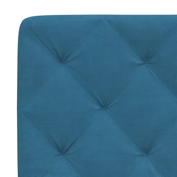vidaXL Säng med madrass blå 200x200 cm sammet Blå