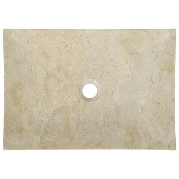 vidaXL Handfat 50x35x12 cm marmor gräddvit Creme