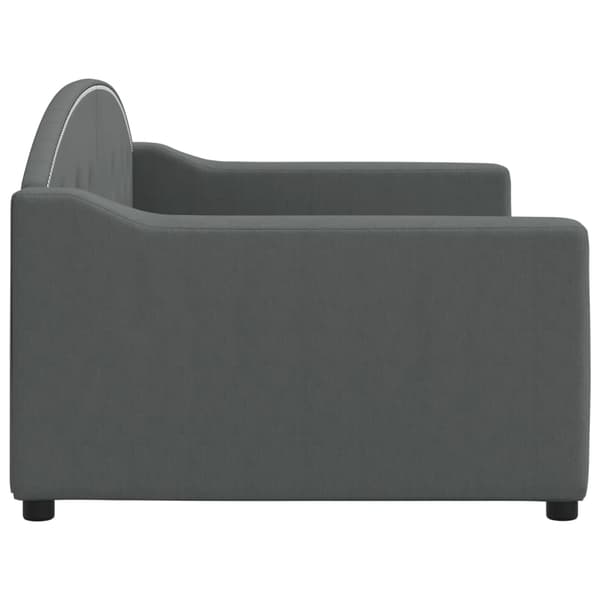 vidaXL Dagbädd mörkgrå 90x200 cm tyg Grå