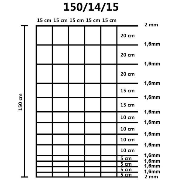 vidaXL Fårstängsel galvaniserat stål 50 m 150 cm silver Silver