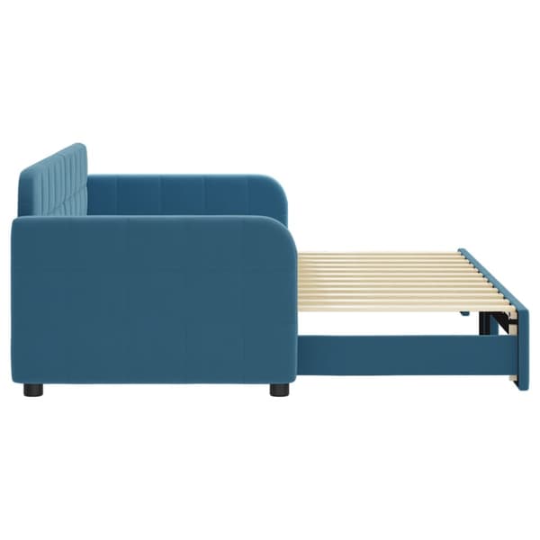 vidaXL Dagbädd utdragbar blå 80x200 cm sammet Blå
