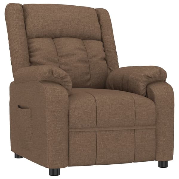 vidaXL Reclinerfåtölj brun tyg Brun