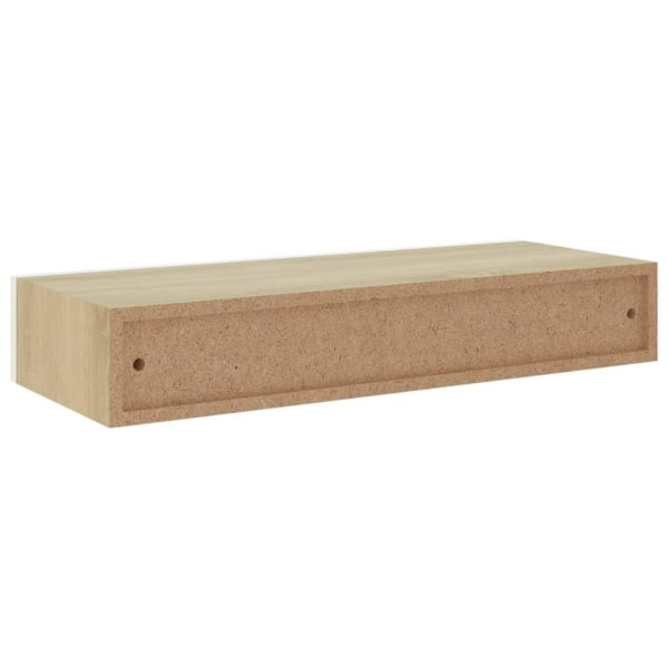 vidaXL Vägglådor ek och vit 2 st 60x23,5x10 cm MDF Brun