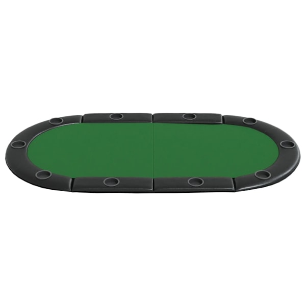 vidaXL Pokerbord för 10 spelare hopfällbart 208x106x3 cm grön Grön