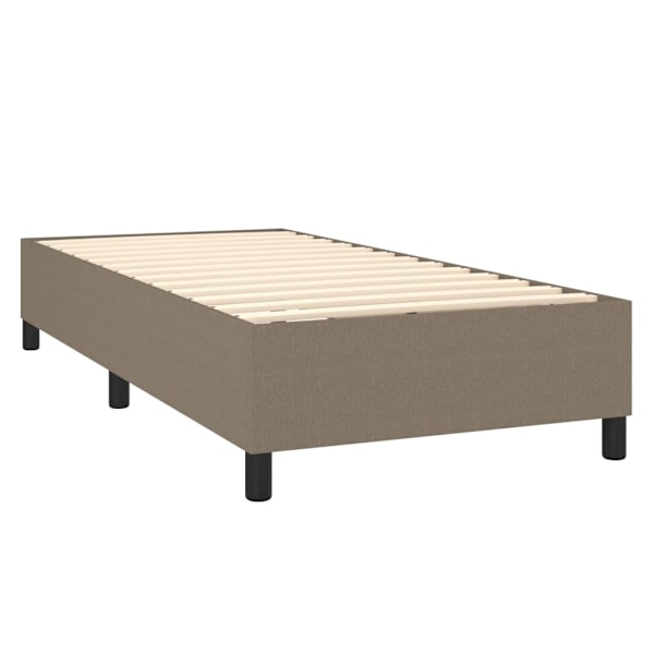 vidaXL Sängram utan madrass Taupe 90x190 cm tyg Taupe
