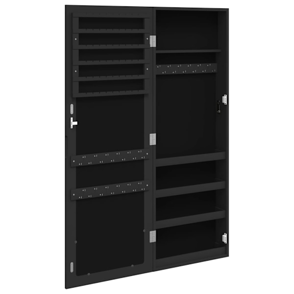 vidaXL Spegelskåp svart väggmonterat 37,5x10x106 cm Svart