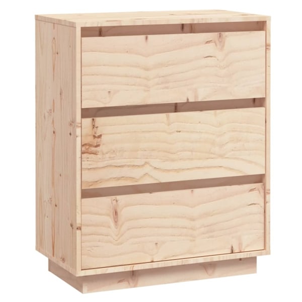 vidaXL Skänk 60x34x75 cm massiv furu Brun