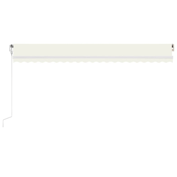 vidaXL Markis automatiskt infällbar 500x350 cm gräddvit Creme
