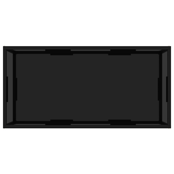 vidaXL Soffbord svart 100x50x35 cm härdat glas Svart