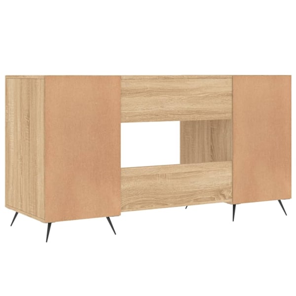 vidaXL Skrivbord sonoma-ek 140x50x75 cm konstruerat trä Brun
