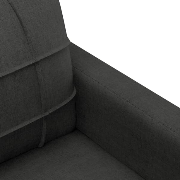 vidaXL 2-sitssoffa ljusgrå Svart 120 cm tyg art