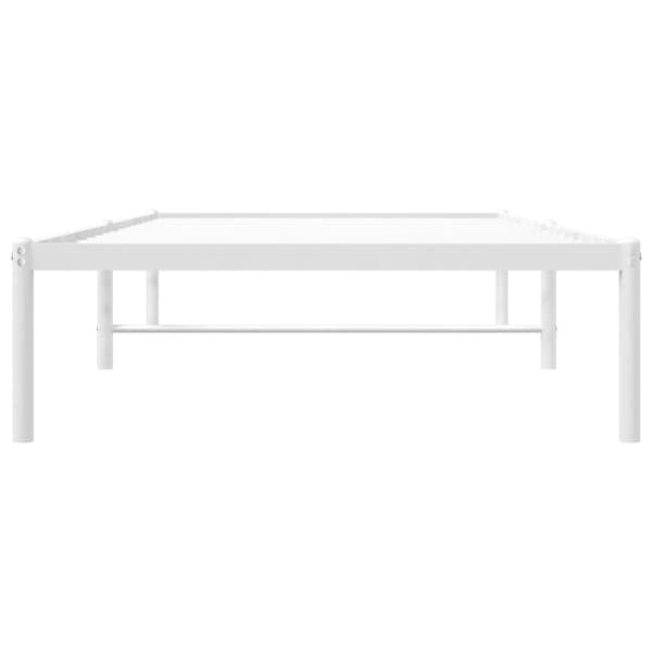vidaXL Sängram metall vit 90x200 cm Vit