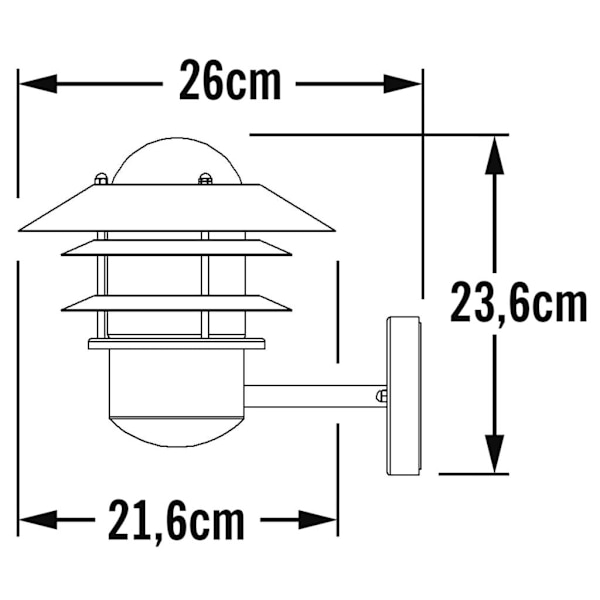 KONSTSMIDE Vägglampa Modena svart färg Svart