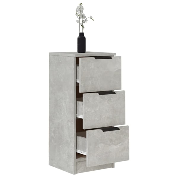 vidaXL Byrå 2 st betonggrå 30x30x70 cm konstruerat trä Grå