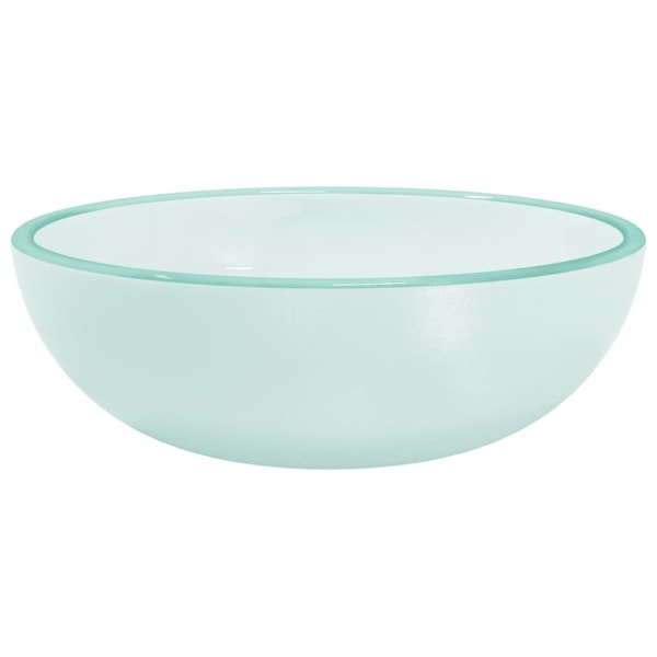 vidaXL Handfat härdat glas 35x12 cm frostat Kräm