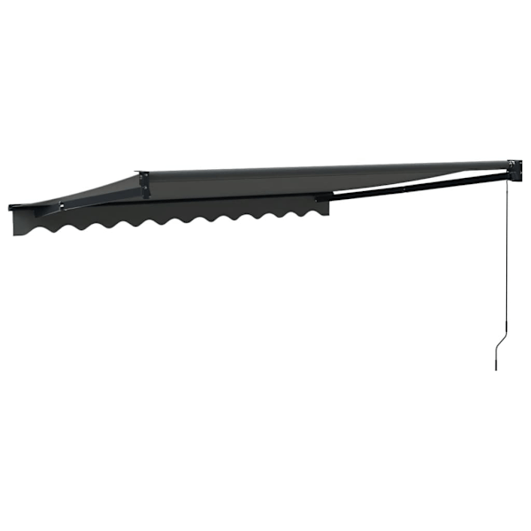 vidaXL Markis infällbar antracit 3x2,5 m tyg&aluminium Antracit