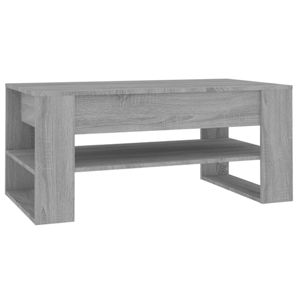 vidaXL Soffbord grå sonoma-ek 102x55x45 cm konstruerat trä grå