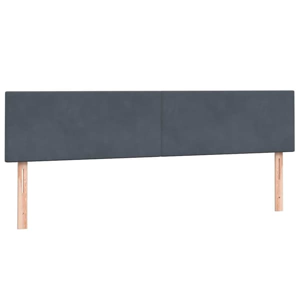 vidaXL Ramsäng med madrass mörkgrå 180x210 cm sammet Grå