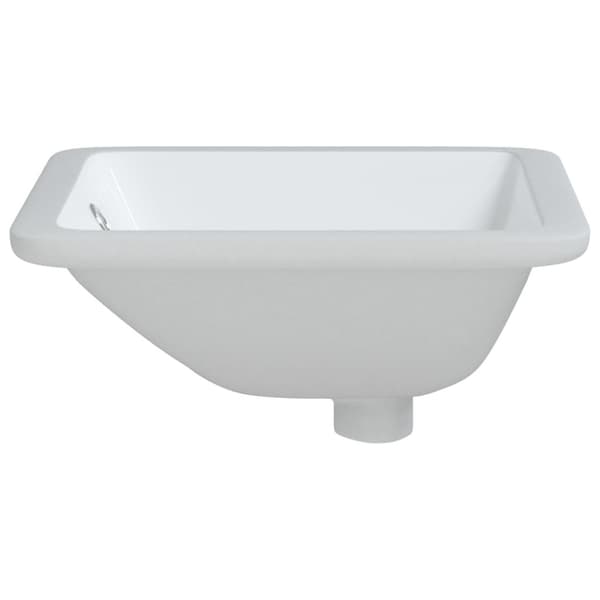 vidaXL Handfat vit 36,5x32x15,5 cm rektangulär keramik Vit
