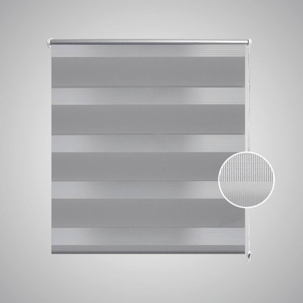 vidaXL Rullgardin randig grå 120 x 175 cm transparent grå