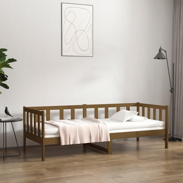 vidaXL Dagbädd honungsbrun 80x200 cm massiv furu Brun