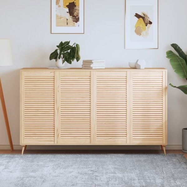 vidaXL Skåpluckor lamelldesign 4 st 99,3x49,4 cm massiv furu Brun