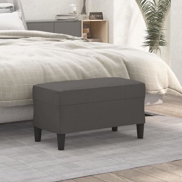 vidaXL Bänk grå 70x35x41 cm konstläder Grå